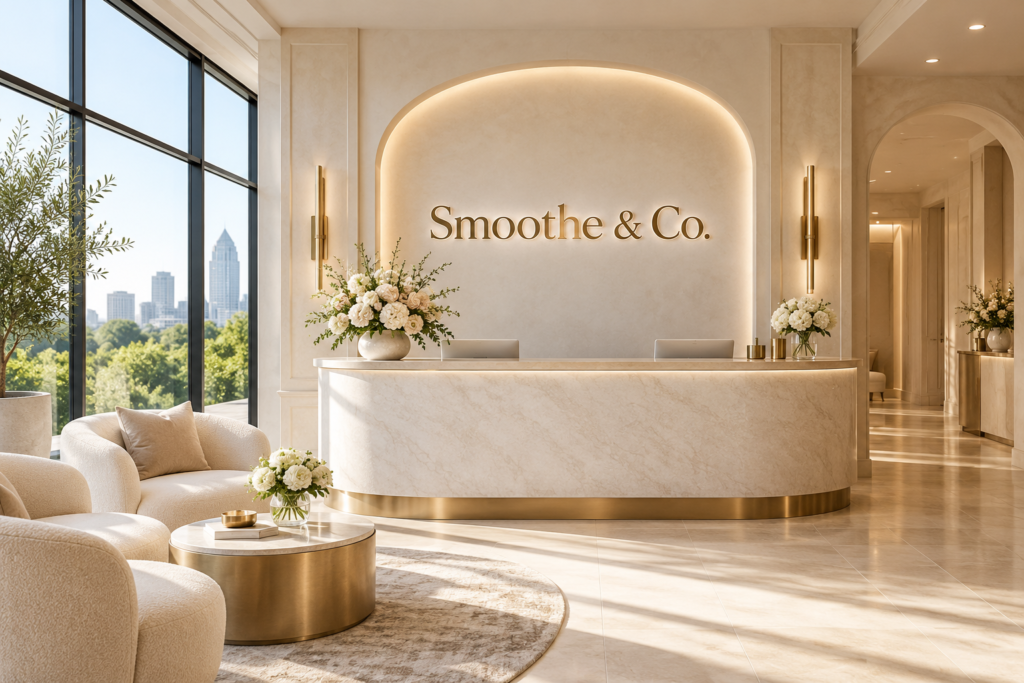 Illustrative lobby concept for Smoothe & Co.
