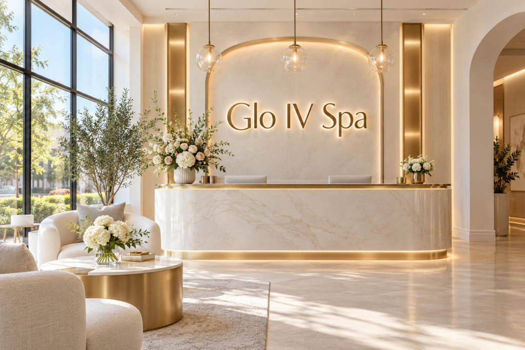 Illustrative lobby concept for Glo IV Spa