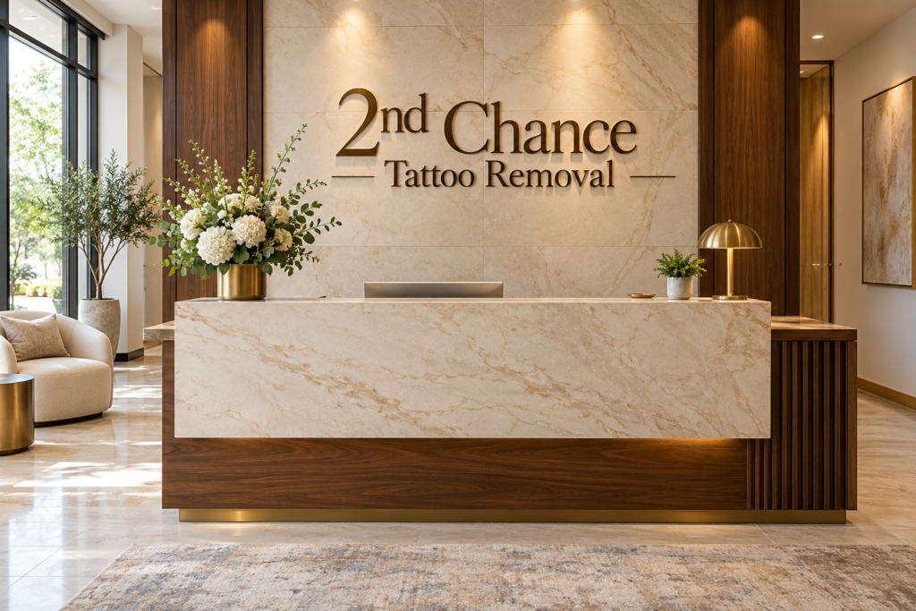 Illustrative lobby concept for 2nd Chance Tattoo Removal