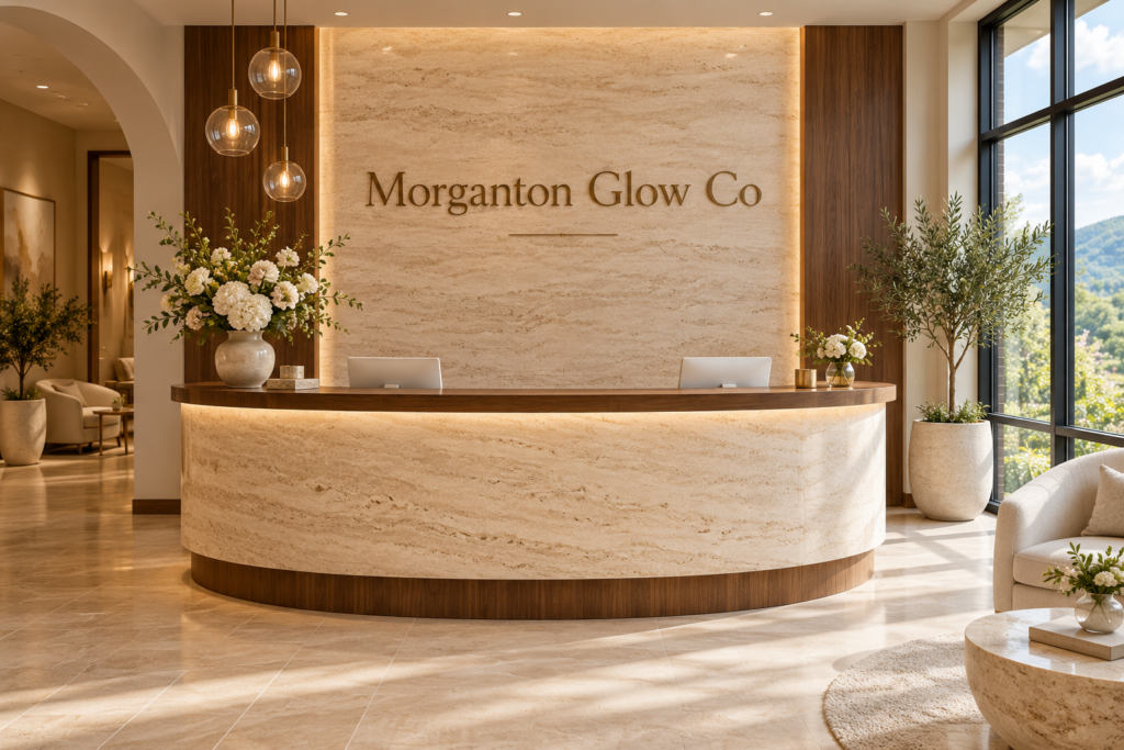 Illustrative lobby concept for Morganton Glow Co