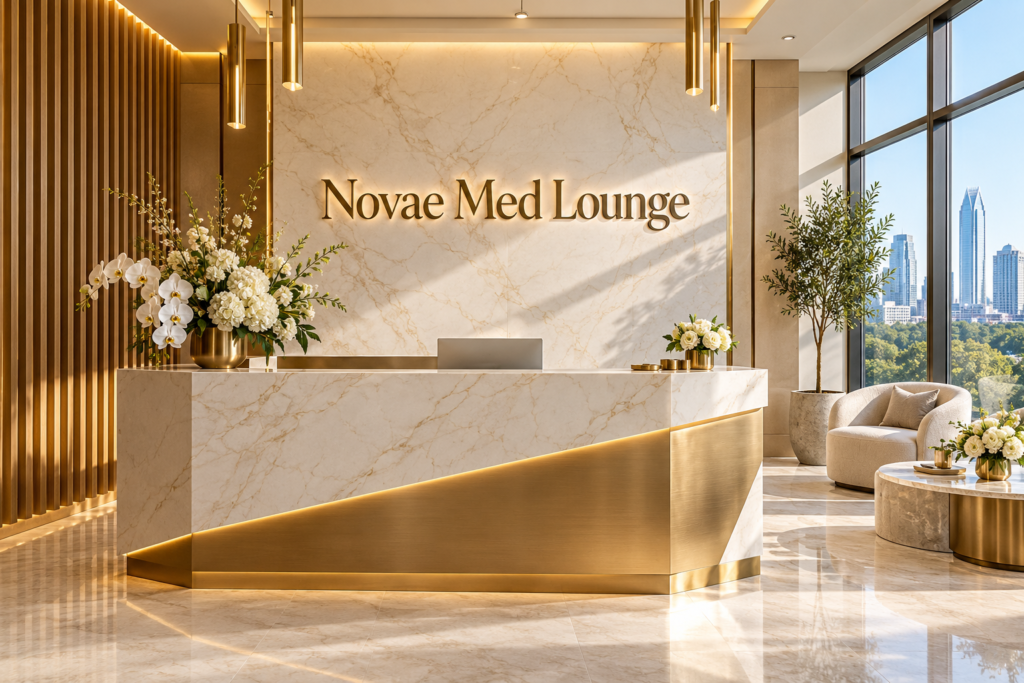 Illustrative lobby concept for Novae Med Lounge